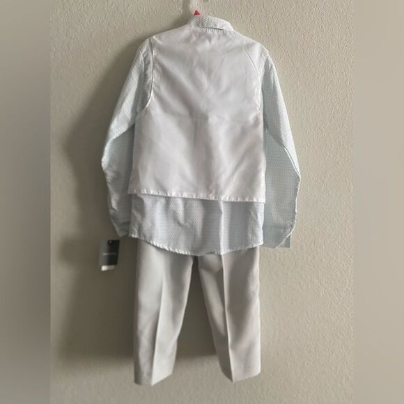 Van Heusen NEW Light Gray Boys Vest Suit Set 4-piece size 7 Special Occasion - Picture 3 of 6